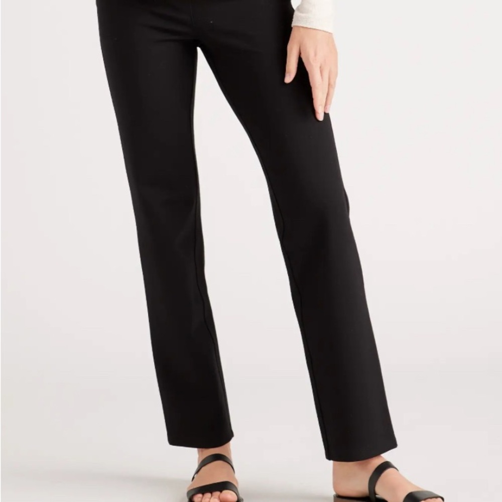 Quince Black Straight Leg Pants